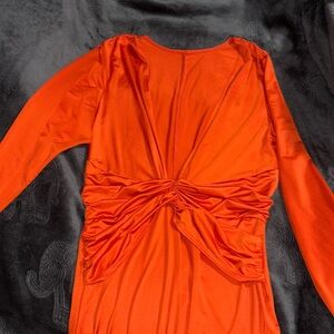 Orange semi-formal dress